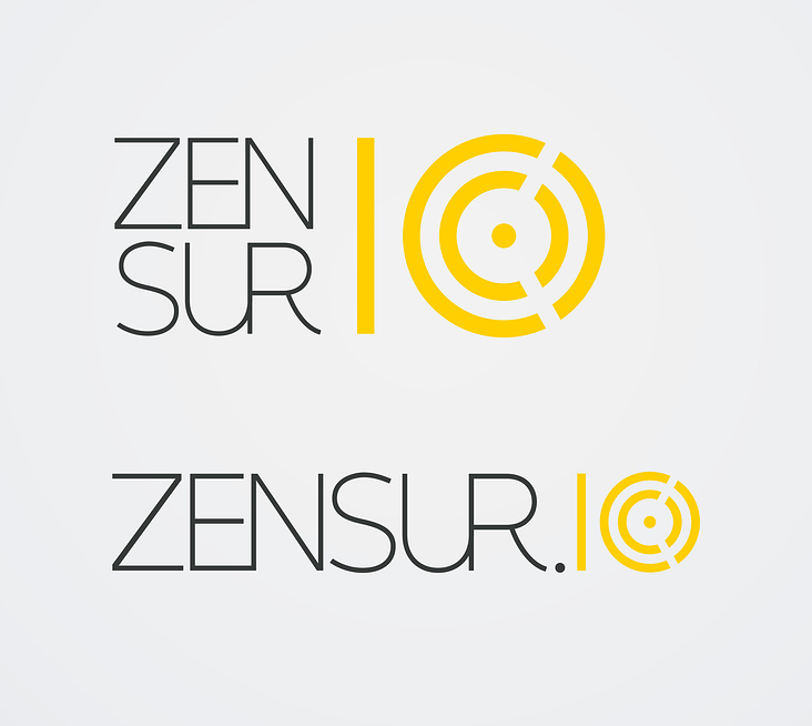 Zensur.IO logo: main version and alternate version
