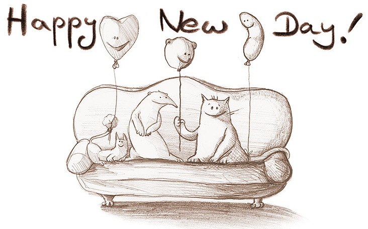 „Happy New Day“ für den Tassendruck