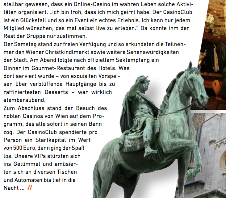 CasinoClub-Artikel für Kundenmagazin (Thema: Wien), S. 2