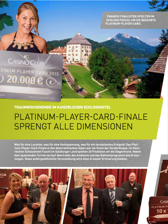 CasinoClub-Artikel für Kundenmagazin (Thema: Schlosshotel Österreich)
