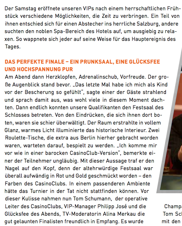 CasinoClub-Artikel für Kundenmagazin (Thema: Schlosshotel Österreich), S. 3.1