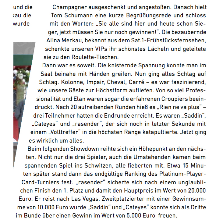 CasinoClub-Artikel für Kundenmagazin (Thema: Schlosshotel Österreich), S. 3.2