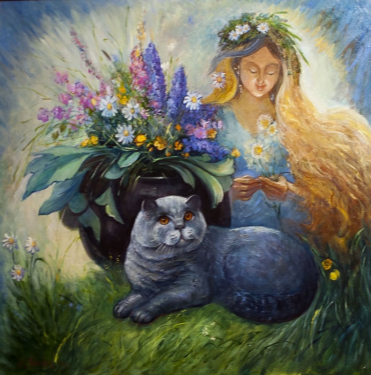 Britische Katze ,60×70, 2013