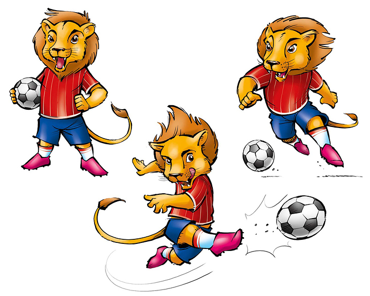 Sympathiefigur Fußball Löwe