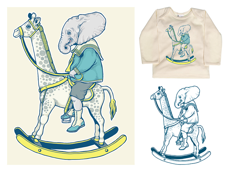 Kinder-T-Shirt „Elefantenkind“