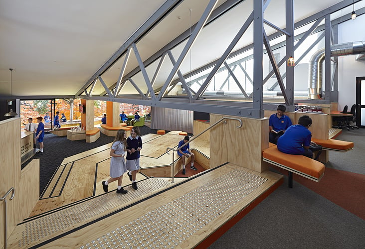 St Monicas College Library Conversion by Branch Studio Architects. Epping, Australia.