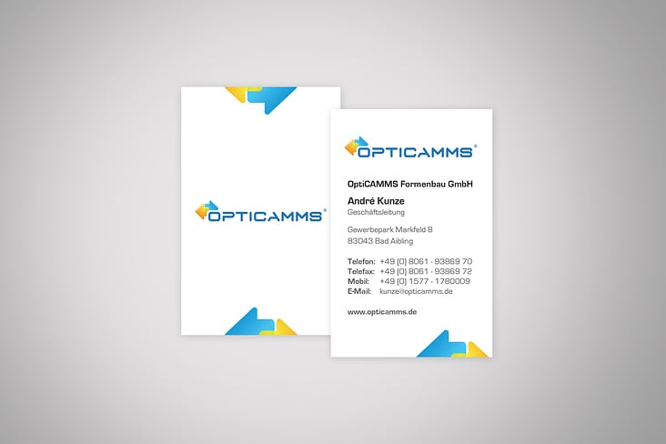 Opticams – Corporate Design & Geschäftsdrucksachen