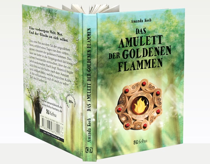 Das Amulett der goldenen Flammen – Umschlag