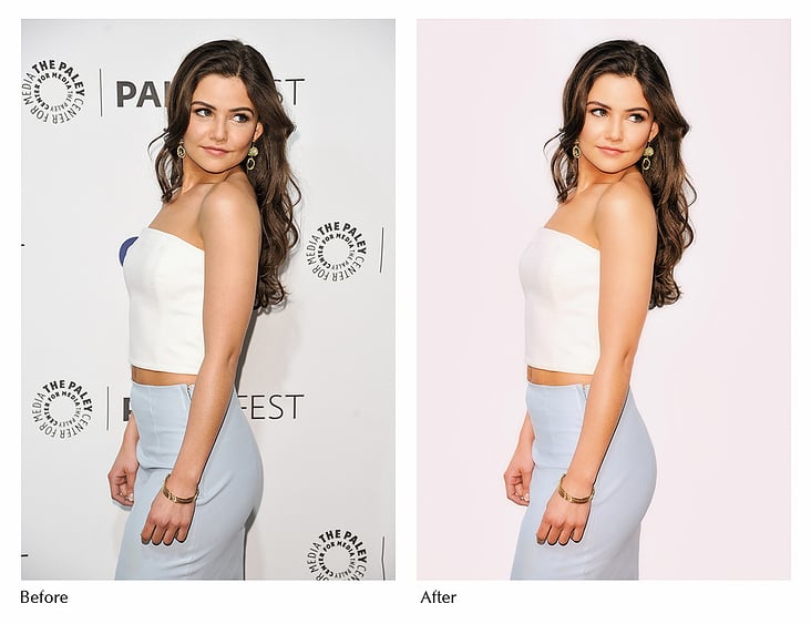 Before-after photo editing example