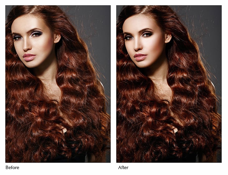 Before-after photo editing example