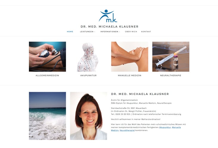 dr. med. michaela klausner. html website.
