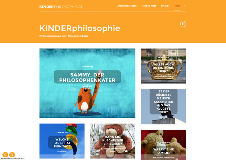 kinder-philosophie.at. wordpress & web-app für iOS & android.