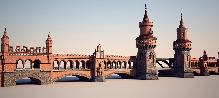 3D Modell Oberbaumbrücke