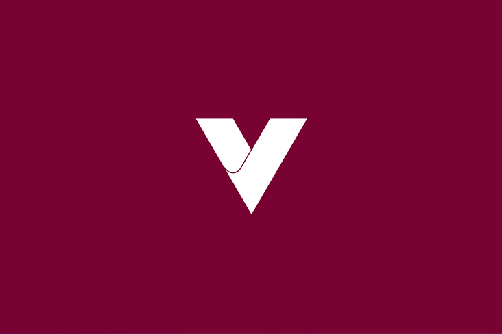 Logo Single Letter „V“ (Farbbeispiel)