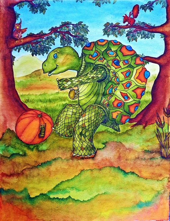 Schildkröte / Illustration Aquarell