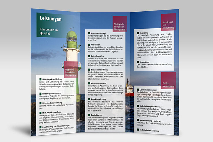 Printdesign Faltblatt