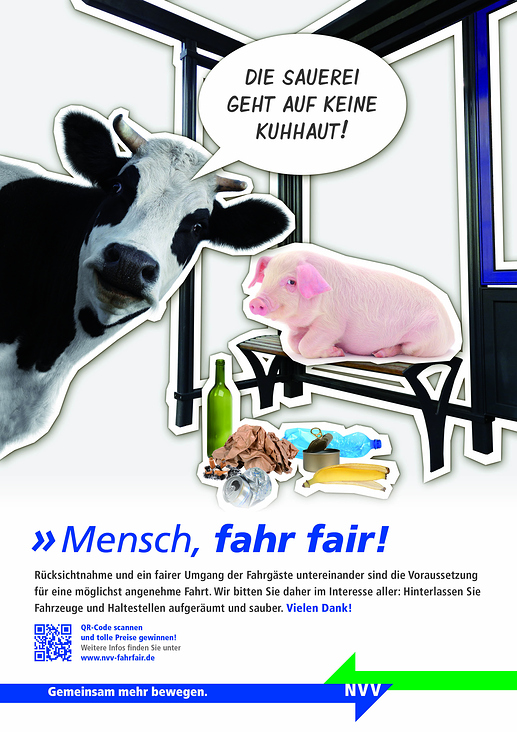 NVV Fahr fair! > Kampagne für Sauberkeit im ÖPNV