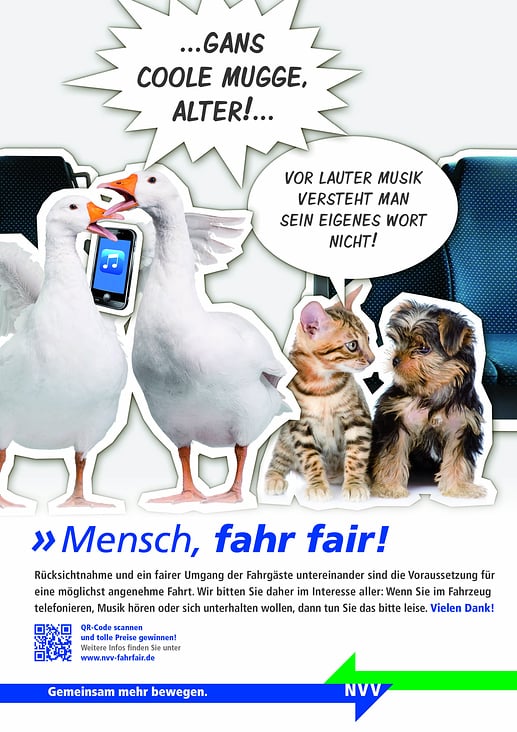 NVV Fahr fair! > Kampagne für Sauberkeit im ÖPNV