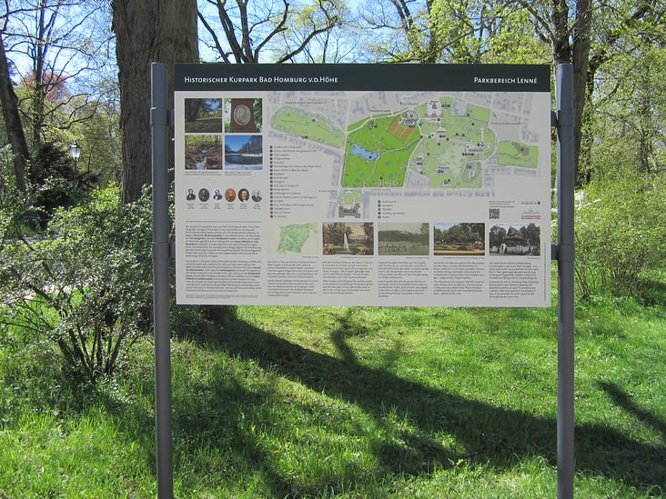 Informationstafeln Kurpark Bad Homburg v.d.Höhe, Parkbereich Lenné