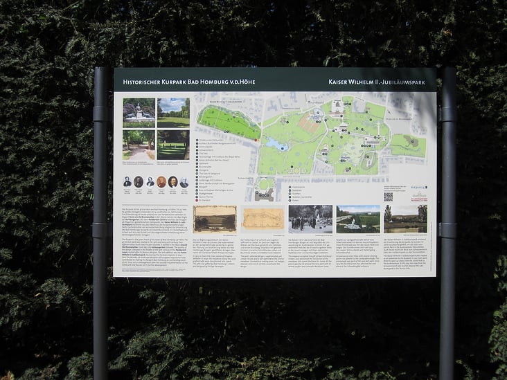 Informationstafeln Kurpark Bad Homburg v.d.Höhe, Kaiser Wilhelm II.-Jubiläumspark