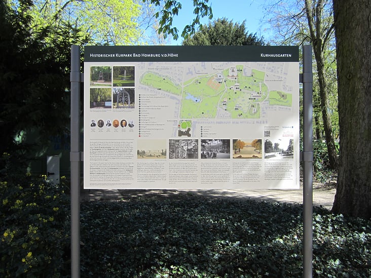 Informationstafeln Kurpark Bad Homburg v.d.Höhe, Kurhausgarten