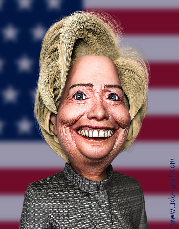 Karikatur Hillary Clinton