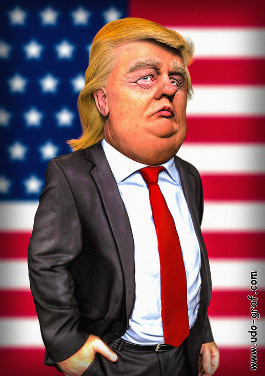 Karikatur Donald Trump