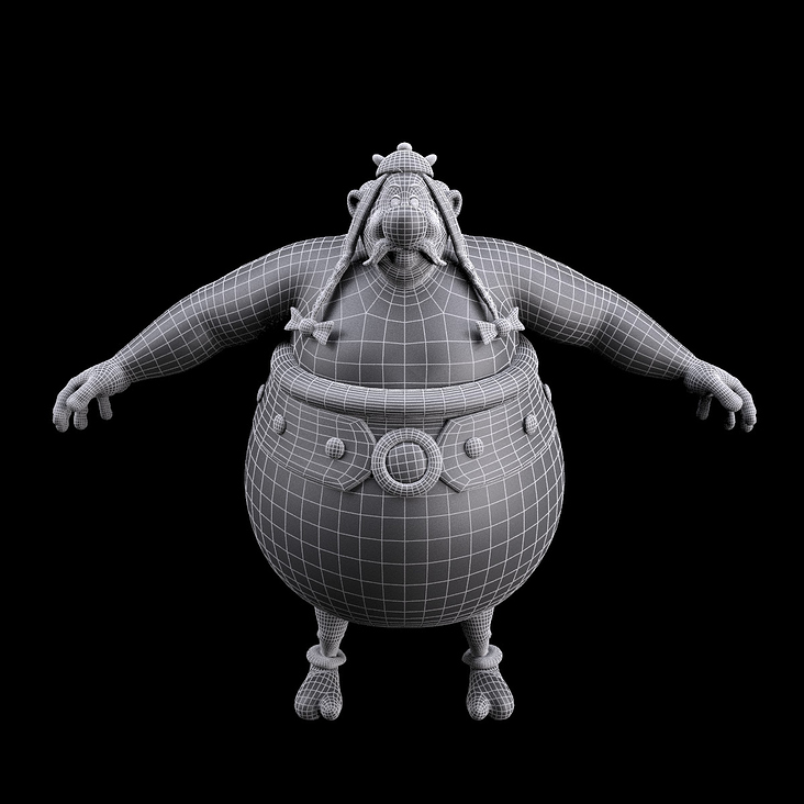 3D Modell Obelix