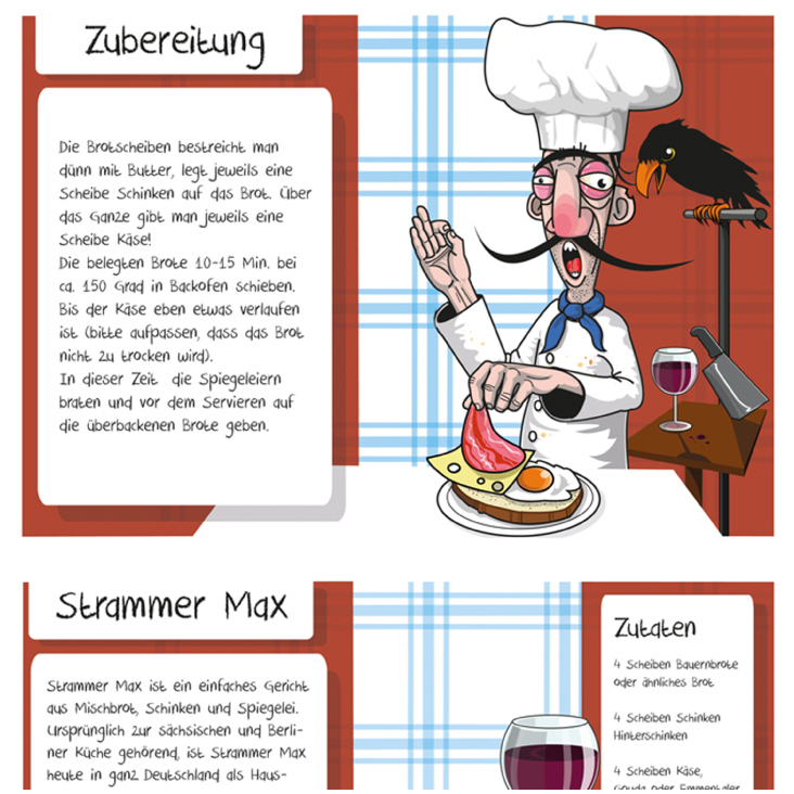 Humoristisches Kochbuch/entwurf