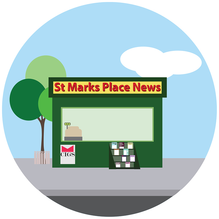 kiosk—news stand