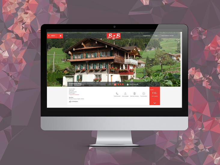 Webdesign / Redesign BnB Switzerland #2