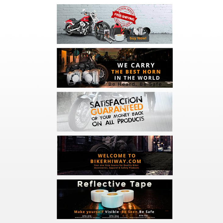 Bikerhiway banners