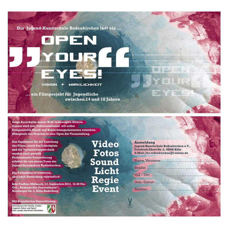 Flyer „open your eyes“