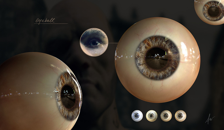 Realistic Eye / 3D Modeling & Texturing