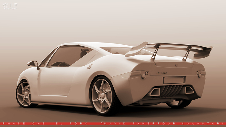 3D Modelierung von EL TORO Sport Wagen  Bild 4