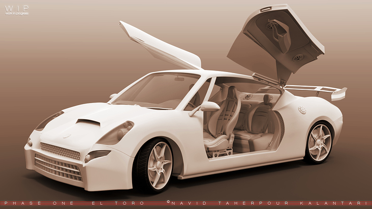 3D Modelierung von EL TORO Sport Wagen  Bild 7