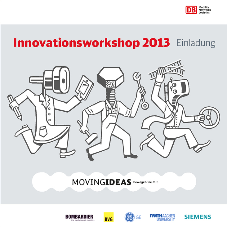 Coverentwurf für die Einladung zum Innovationsworkshop der Deutschen Bahn