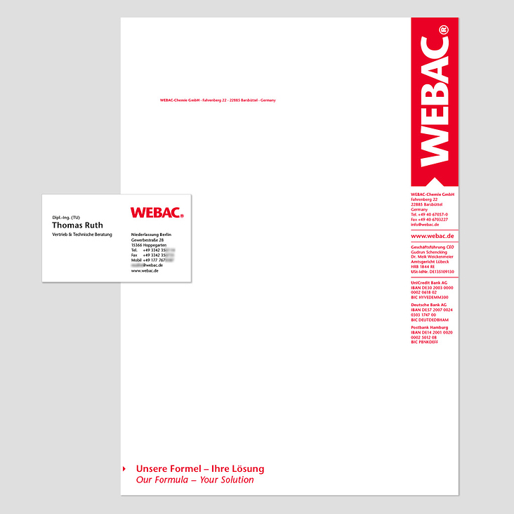 Neuentwicklung des CD für die WEBAC-Chemie GmbH