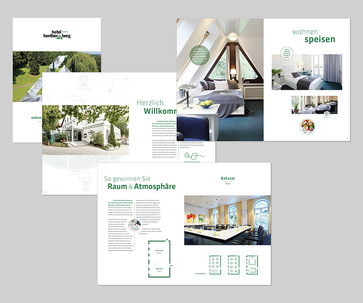 Entwicklung einer Imagebroschüre für das „Hotel benther berg“ bei Hannover