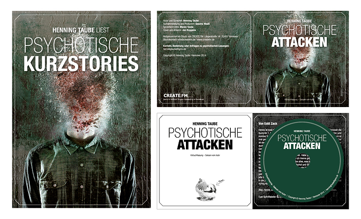 CD Artwork, Plakate, Aufkleber: Hörbuch „Psychotische Attacken“