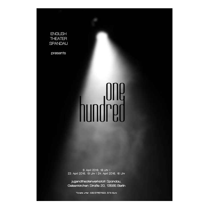 Postkarte für das Theaterstück „onehundred“