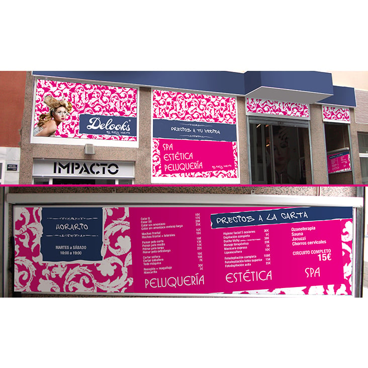 Rebrand and restyle for a hairdresser in La Palma