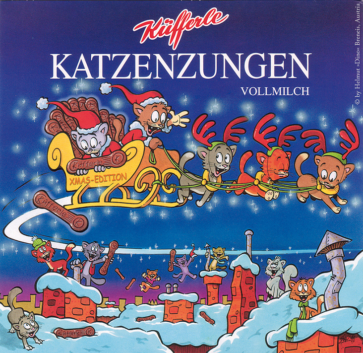 Katzenzungen Weihnachtspackung, Lindt & Sprüngli