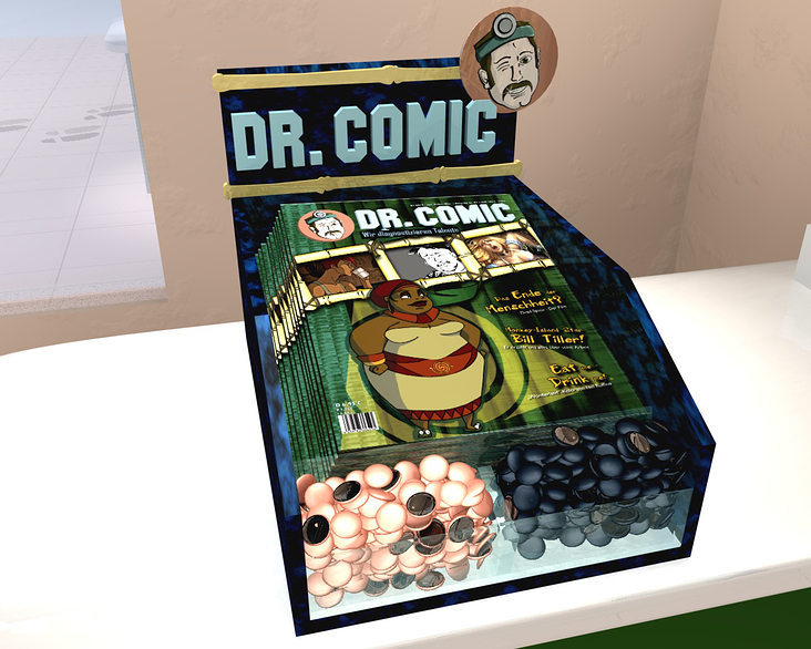 Tischaussteller „Dr. Comic“