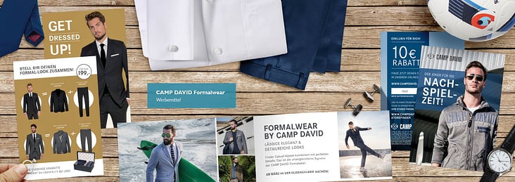 CAMP DAVID Formalwear – Werbemittel