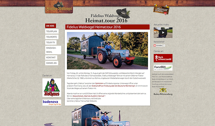 Heimat.tour 2016 – Fidelius Waldvogel aka Martin Wangler