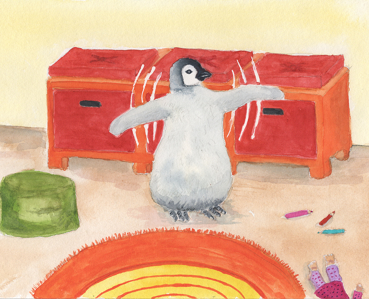 Ein Pinguin im Kinderzimmer