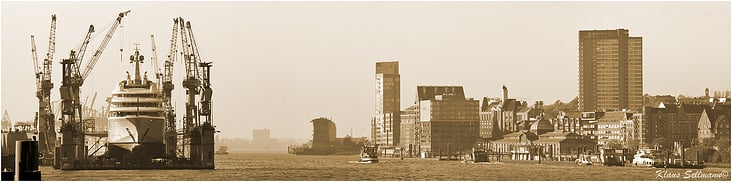 Pano von BLOHM + VOSS bis zum Fischmarkt