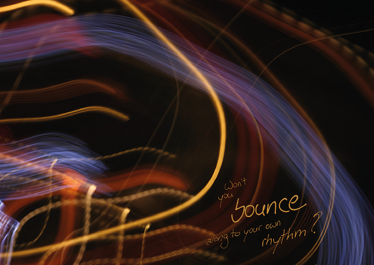 Postkarte · Bounce to your own rhythm ·