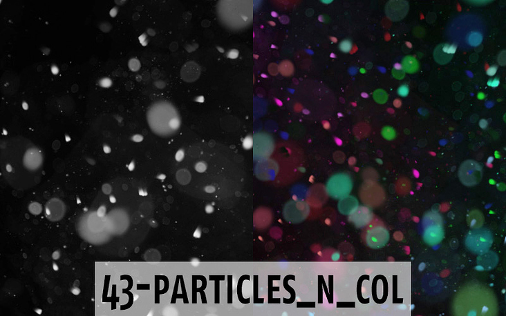 Beispiel für Pinsel-Set: Partikel – farbig und sw